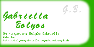 gabriella bolyos business card